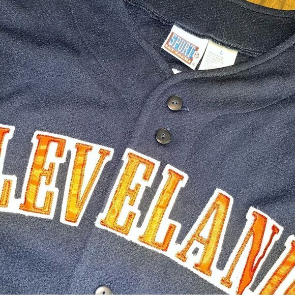 Vintage 90’s Sports attack Cleveland Indians Omar Vizquel Jersey Stitched - Picture 3 of 3